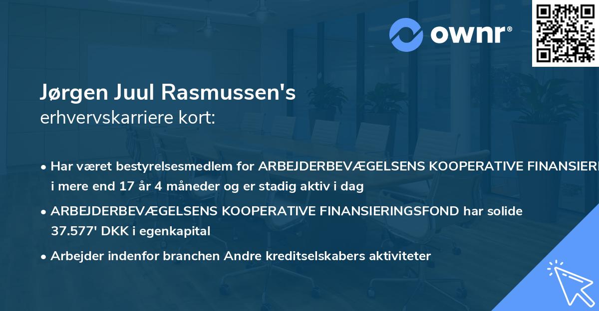 Jørgen Juul Rasmussen's erhvervskarriere kort