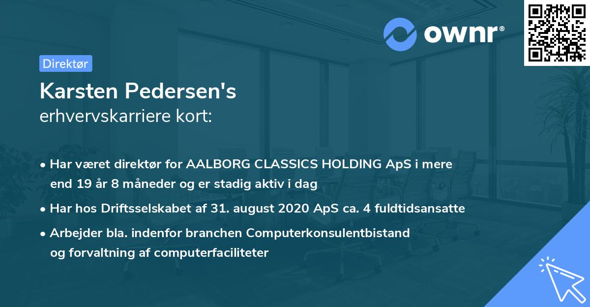 Karsten Pedersen's erhvervskarriere kort