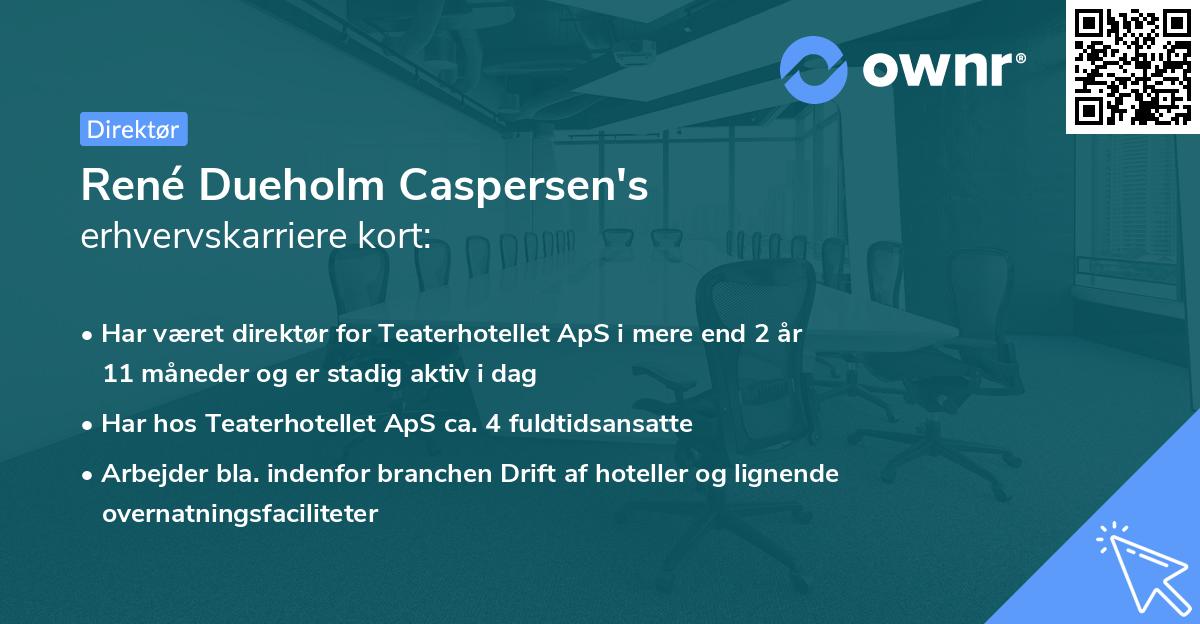 René Dueholm Caspersen's erhvervskarriere kort