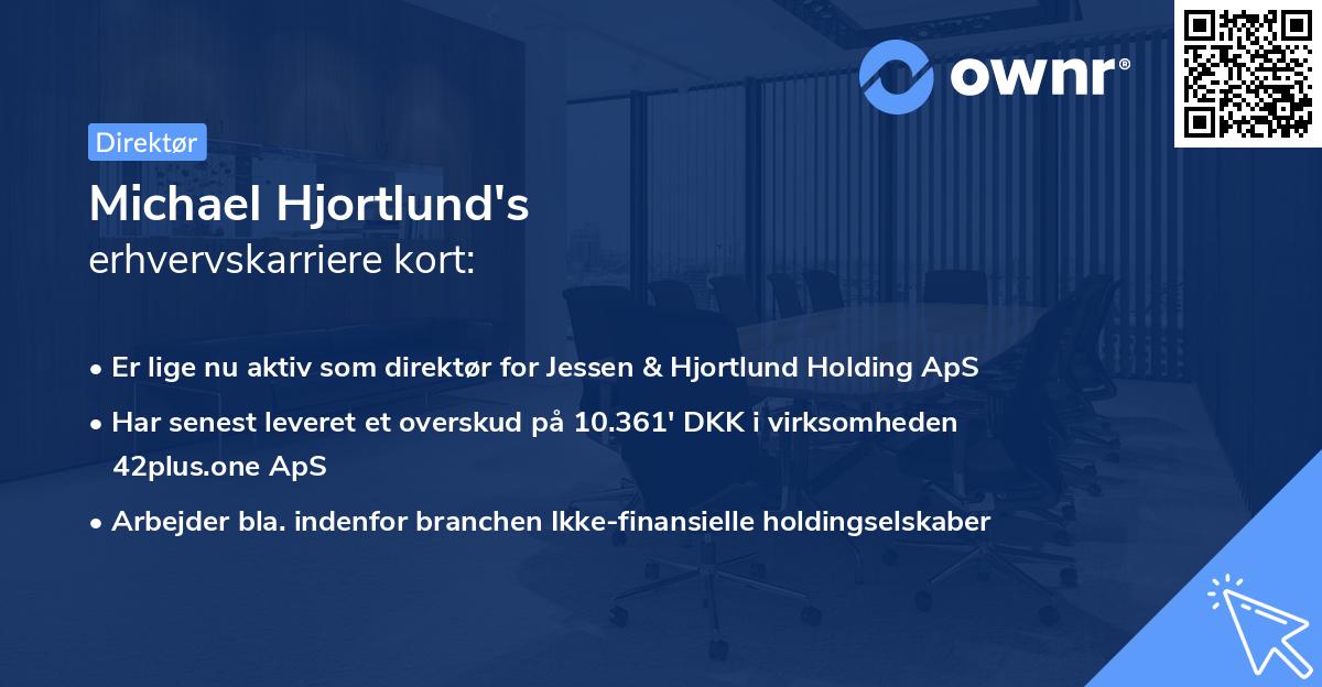 Michael Hjortlund's erhvervskarriere kort