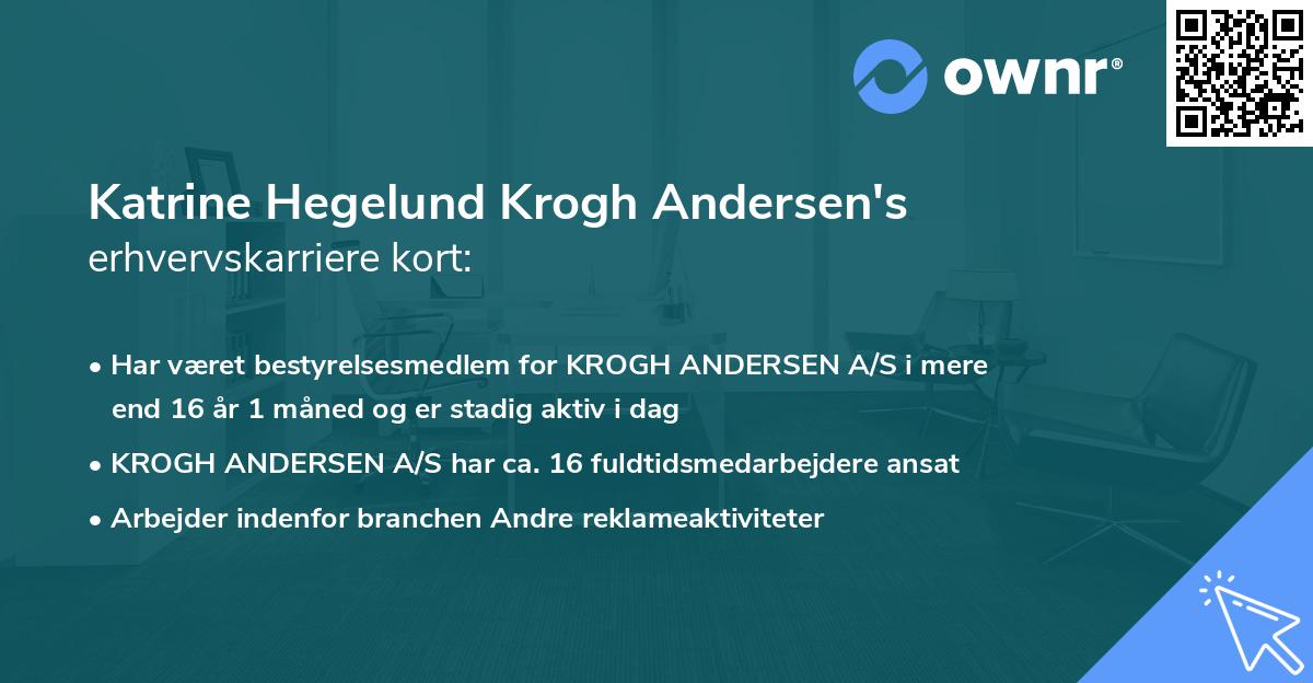 Katrine Hegelund Krogh Andersen's erhvervskarriere kort