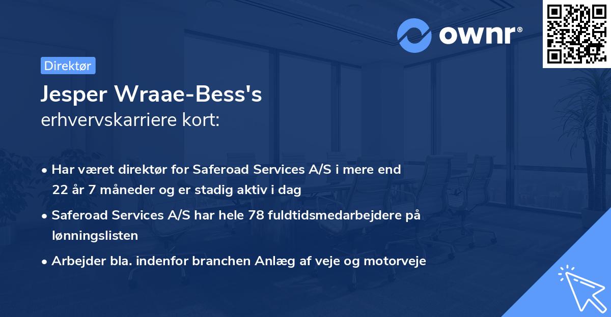 Jesper Wraae-Bess's erhvervskarriere kort