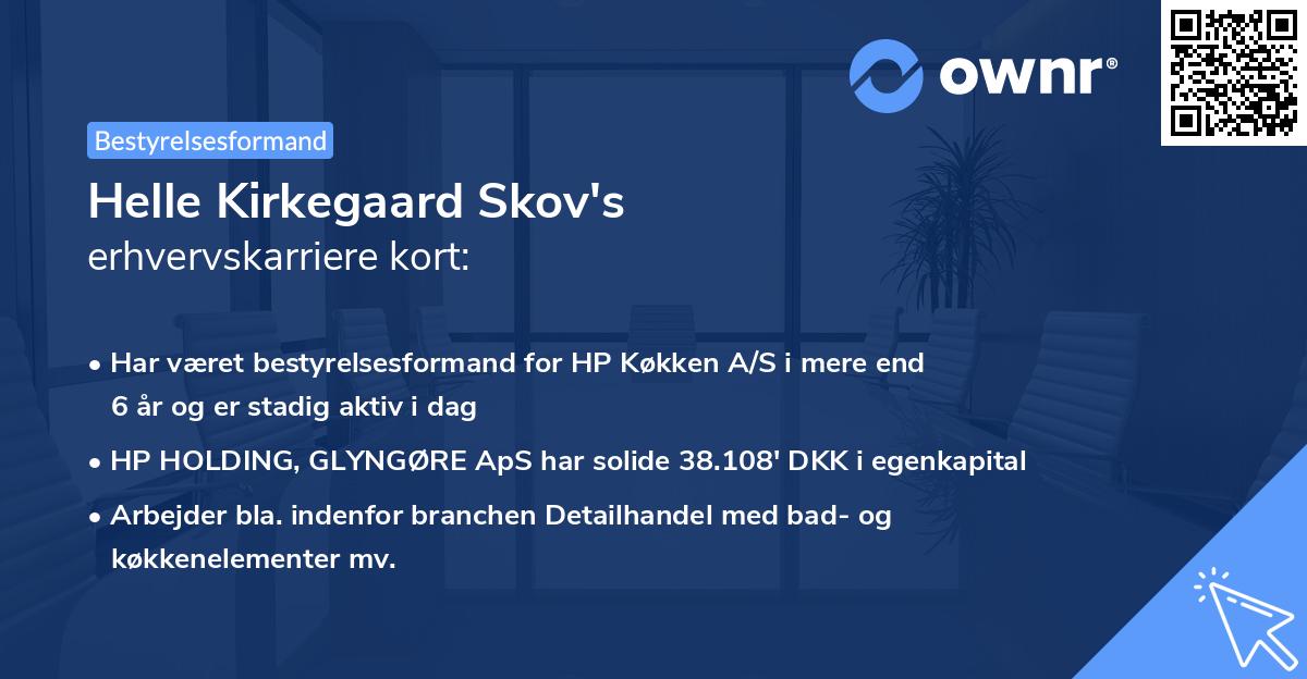 Helle Kirkegaard Skov's erhvervskarriere kort