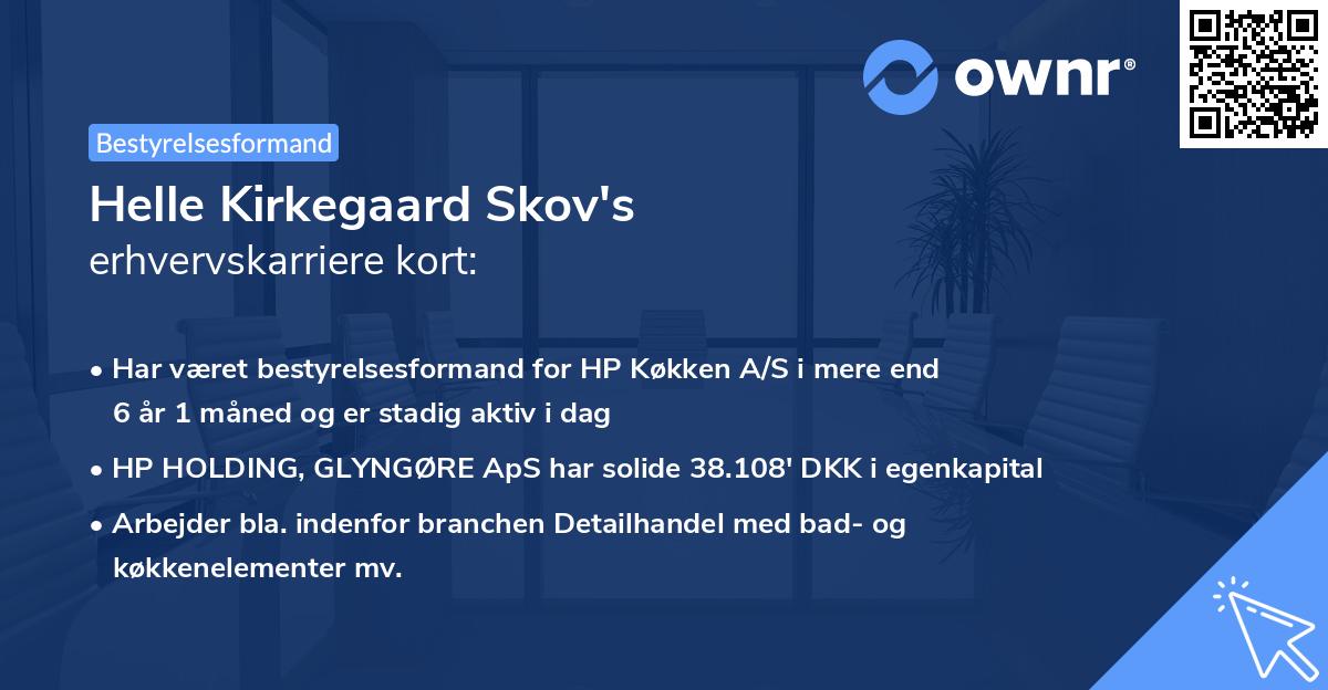 Helle Kirkegaard Skov's erhvervskarriere kort