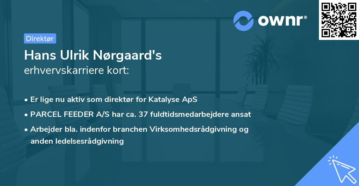 Hans Ulrik Nørgaard's erhvervskarriere kort
