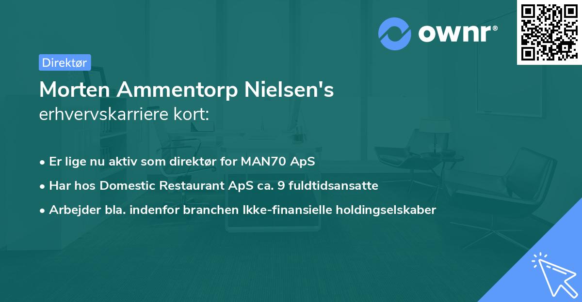 Morten Ammentorp Nielsen's erhvervskarriere kort