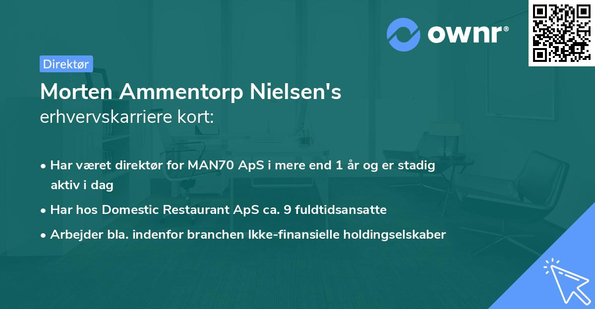 Morten Ammentorp Nielsen's erhvervskarriere kort