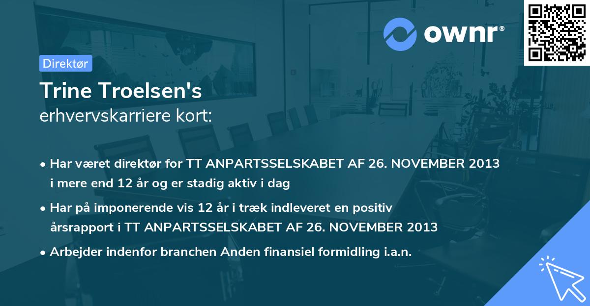Trine Troelsen's erhvervskarriere kort