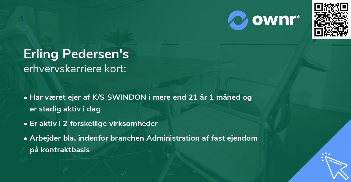 Erling Pedersen's erhvervskarriere kort