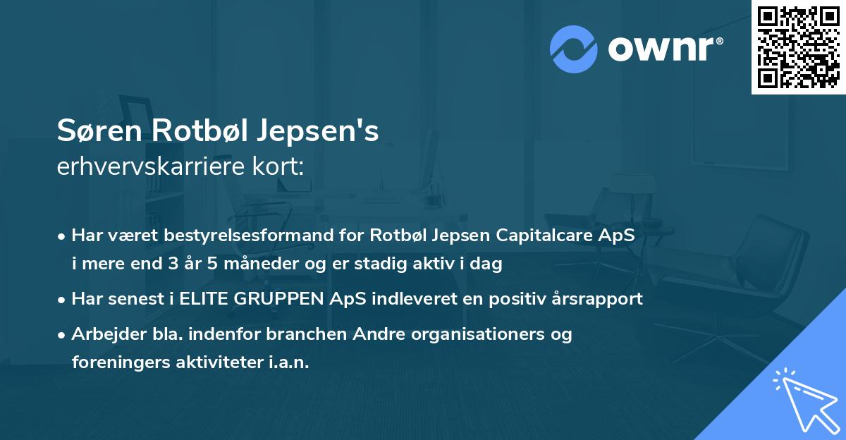 Søren Rotbøl Jepsen's erhvervskarriere kort