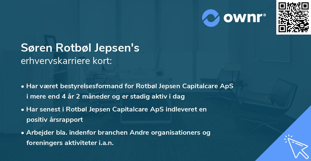Søren Rotbøl Jepsen's erhvervskarriere kort