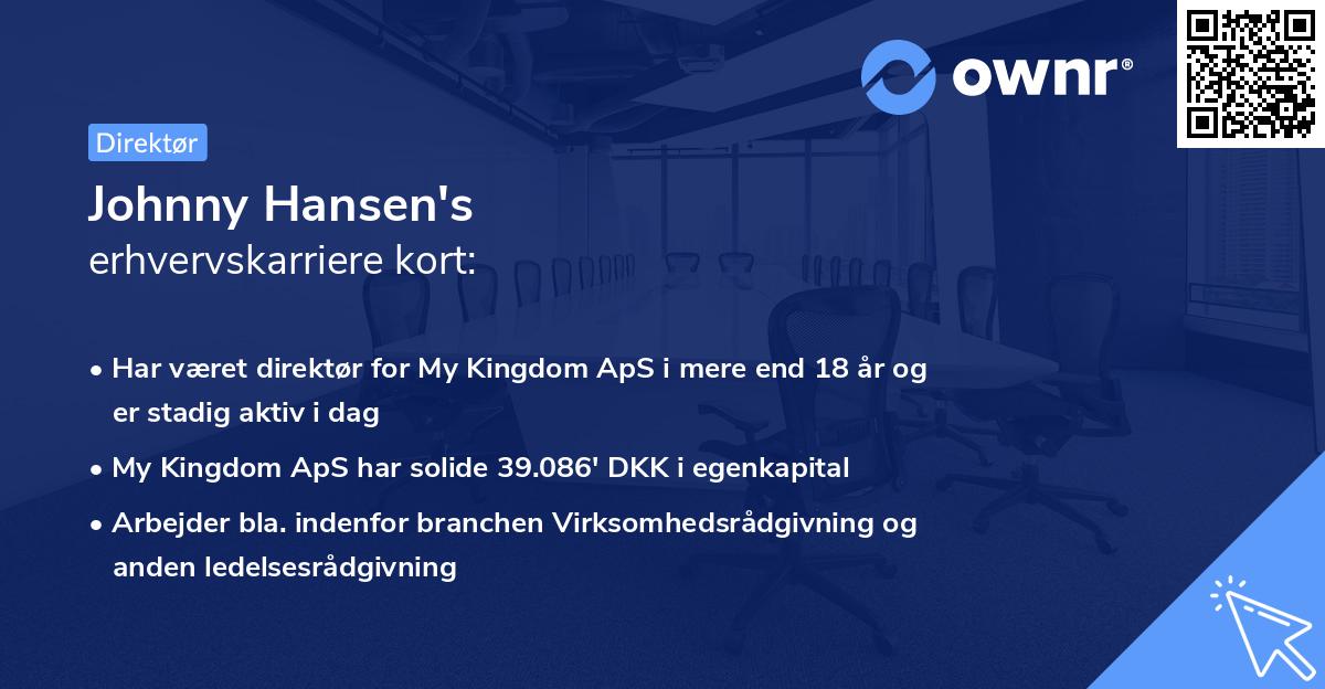 Johnny Hansen's erhvervskarriere kort