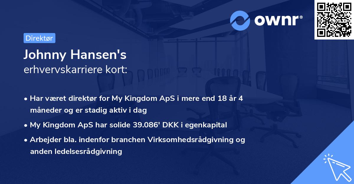 Johnny Hansen's erhvervskarriere kort