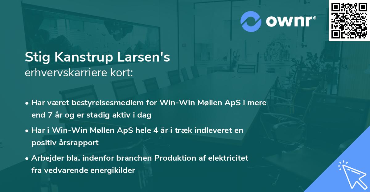 Stig Kanstrup Larsen's erhvervskarriere kort