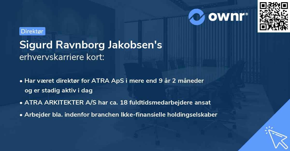 Sigurd Ravnborg Jakobsen's erhvervskarriere kort