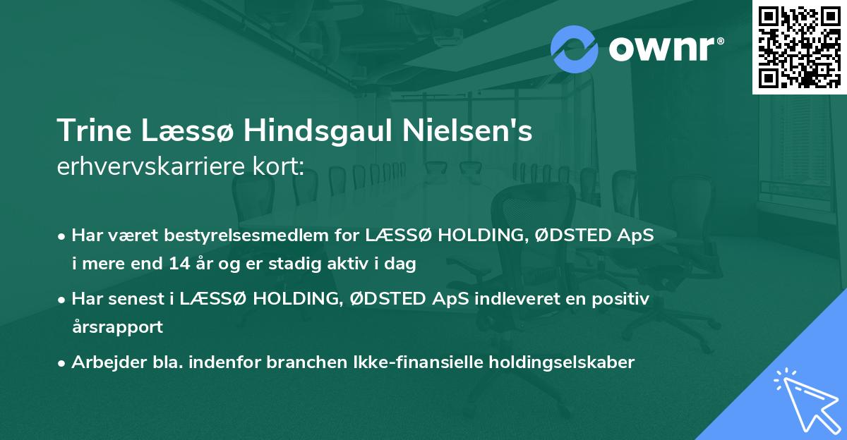 Trine Læssø Hindsgaul Nielsen's erhvervskarriere kort