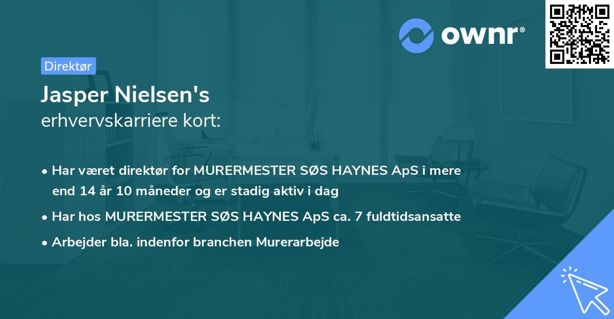 Jasper Nielsen's erhvervskarriere kort