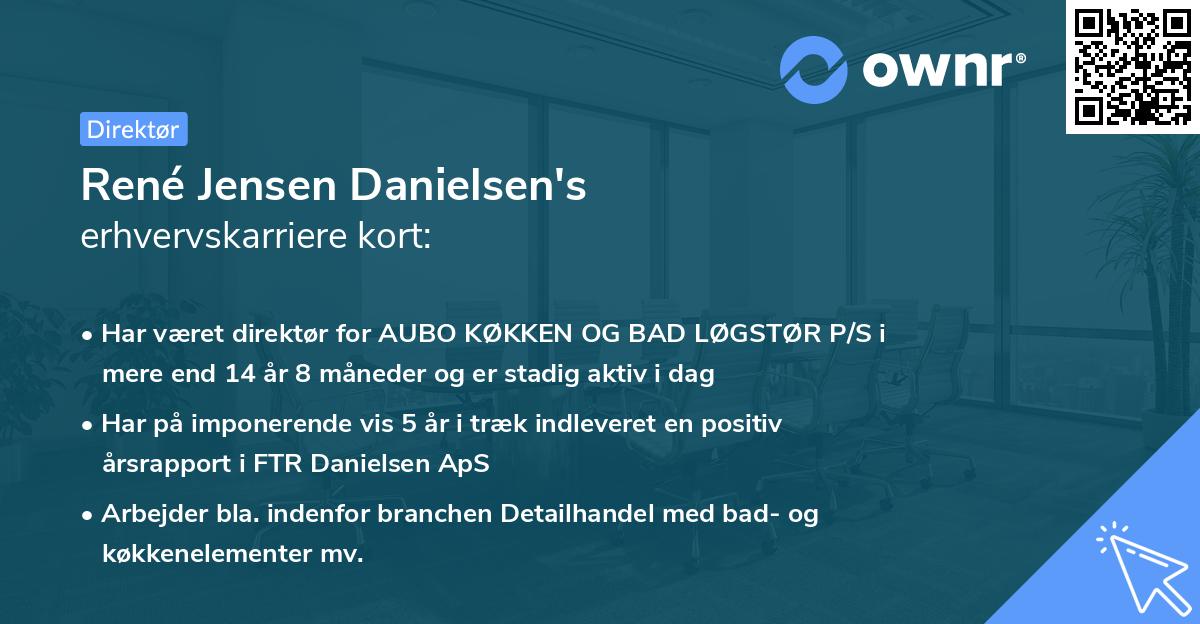René Jensen Danielsen's erhvervskarriere kort