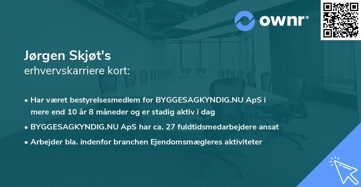 Jørgen Skjøt's erhvervskarriere kort
