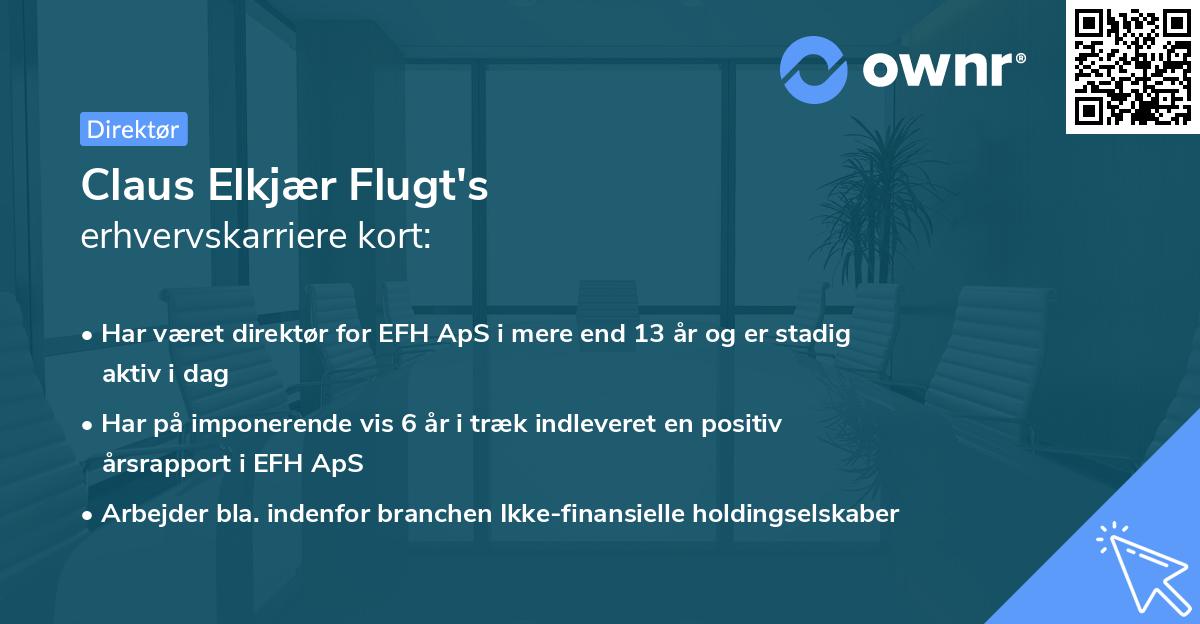 Claus Elkjær Flugt's erhvervskarriere kort