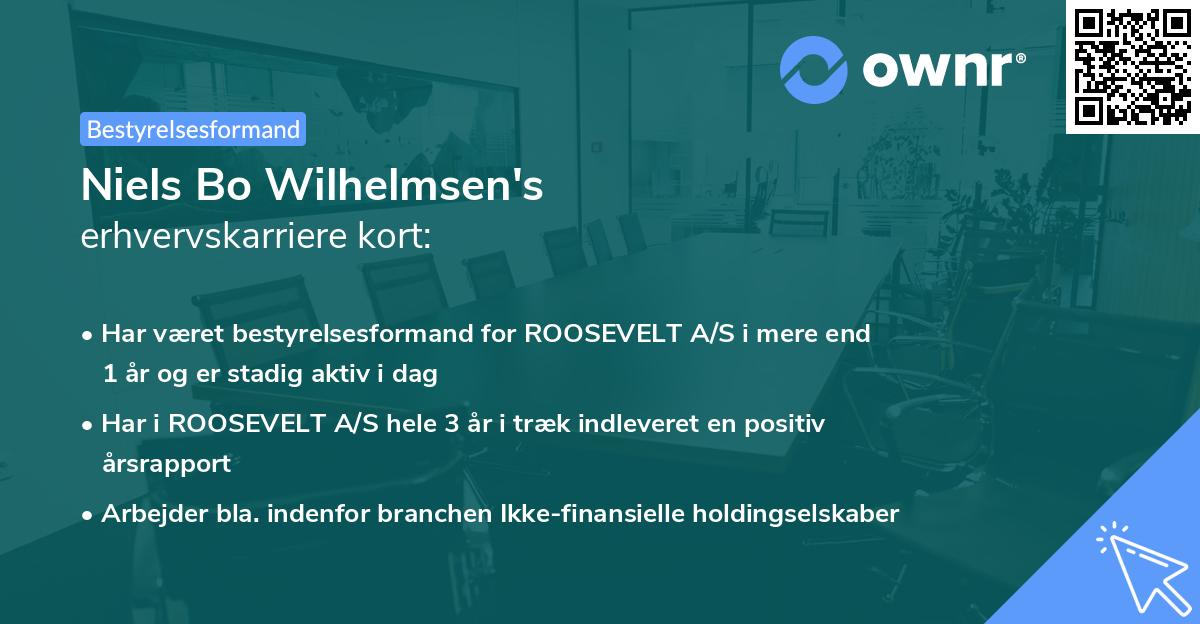 Niels Bo Wilhelmsen's erhvervskarriere kort