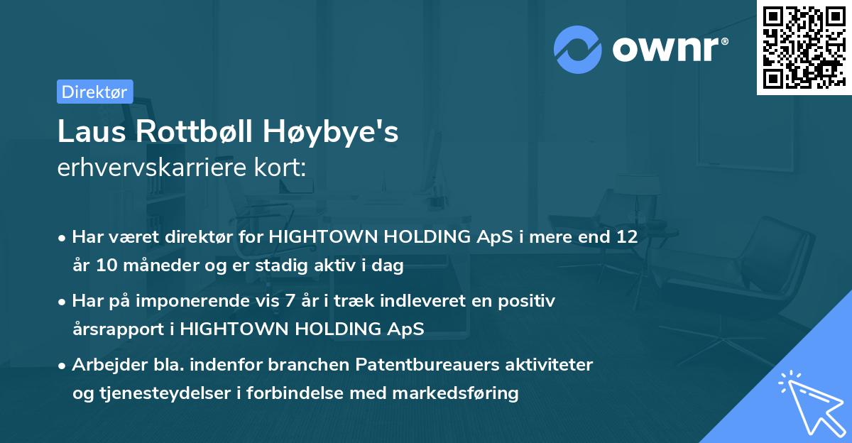 Laus Rottbøll Høybye's erhvervskarriere kort
