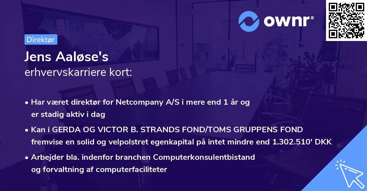 Jens Aaløse's erhvervskarriere kort