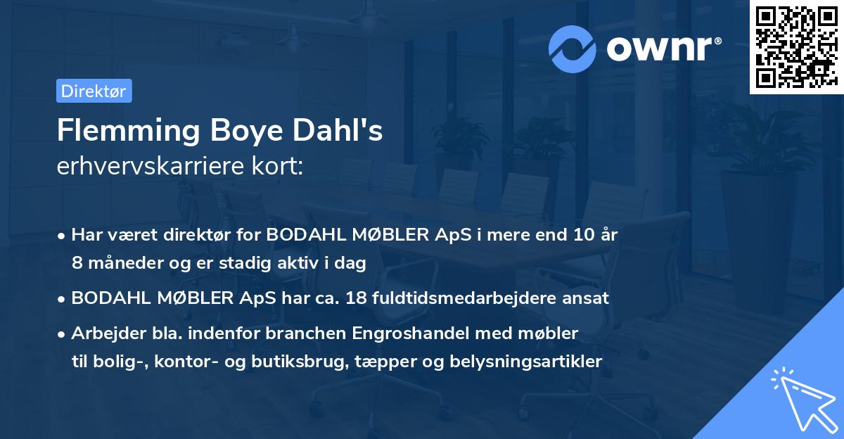 Flemming Boye Dahl's erhvervskarriere kort