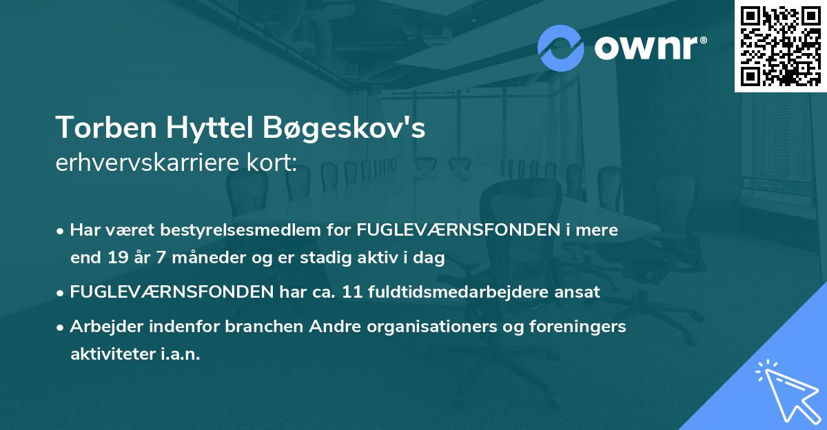 Torben Hyttel Bøgeskov's erhvervskarriere kort