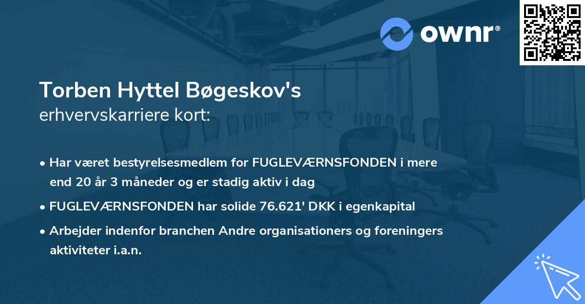 Torben Hyttel Bøgeskov's erhvervskarriere kort