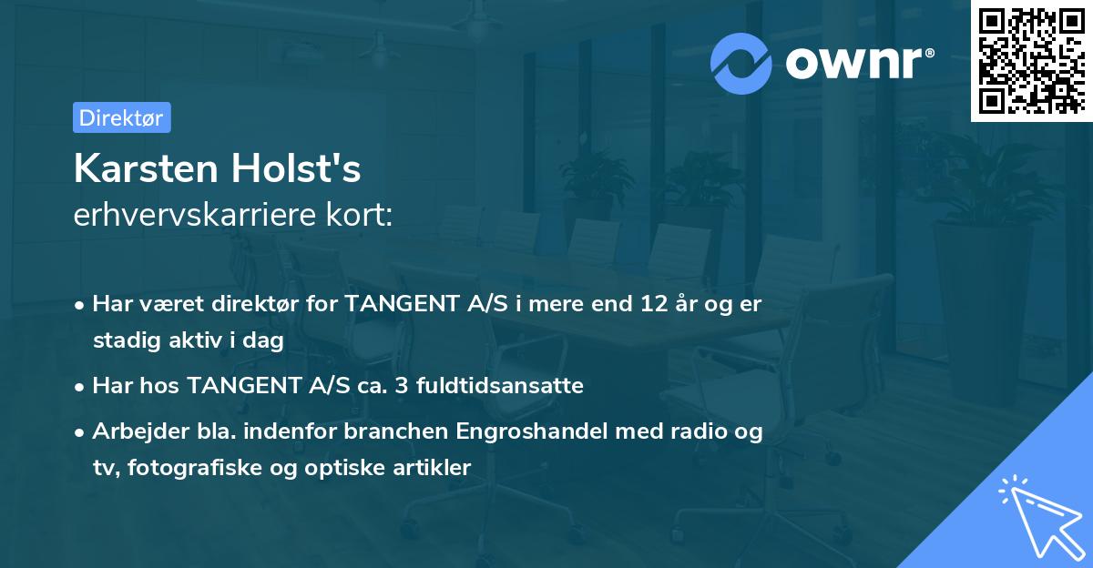 Karsten Holst's erhvervskarriere kort