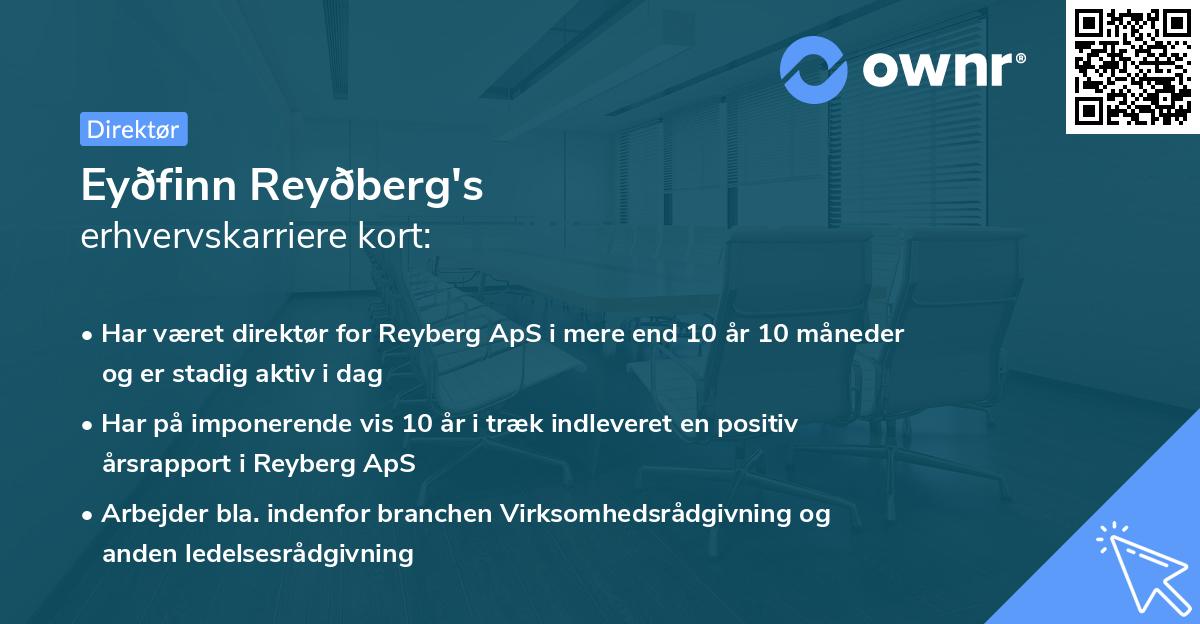 Eyðfinn Reyðberg's erhvervskarriere kort