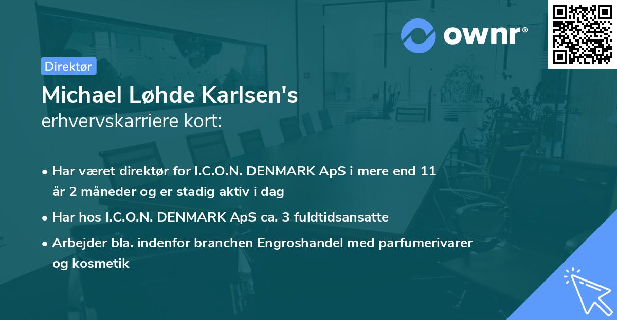 Michael Løhde Karlsen's erhvervskarriere kort