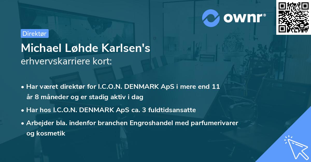 Michael Løhde Karlsen's erhvervskarriere kort