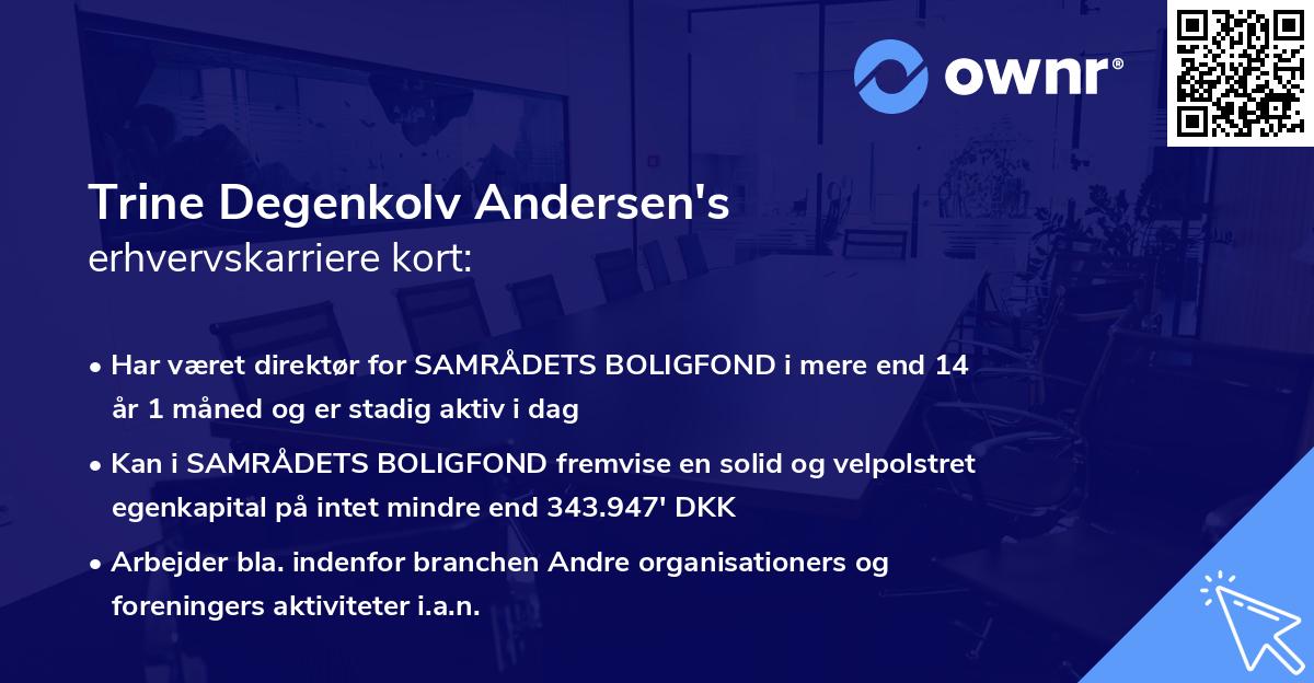 Trine Degenkolv Andersen's erhvervskarriere kort