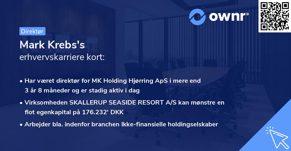 Mark Krebs's erhvervskarriere kort