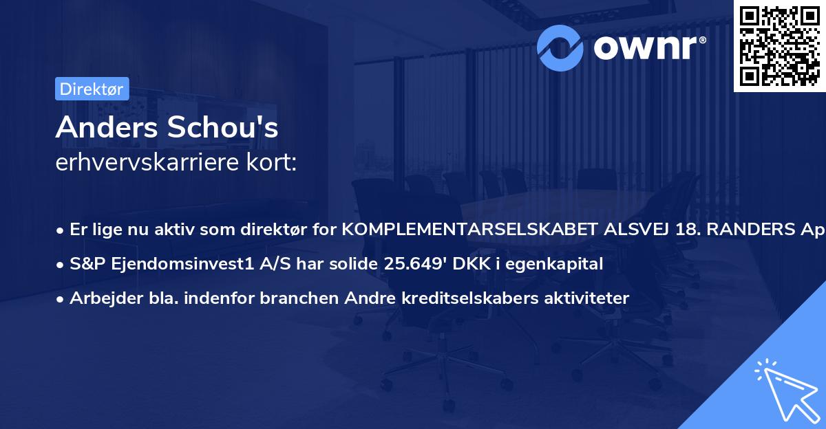 Anders Schou's erhvervskarriere kort
