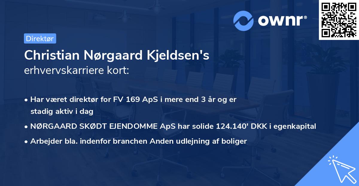Christian Nørgaard Kjeldsen's erhvervskarriere kort