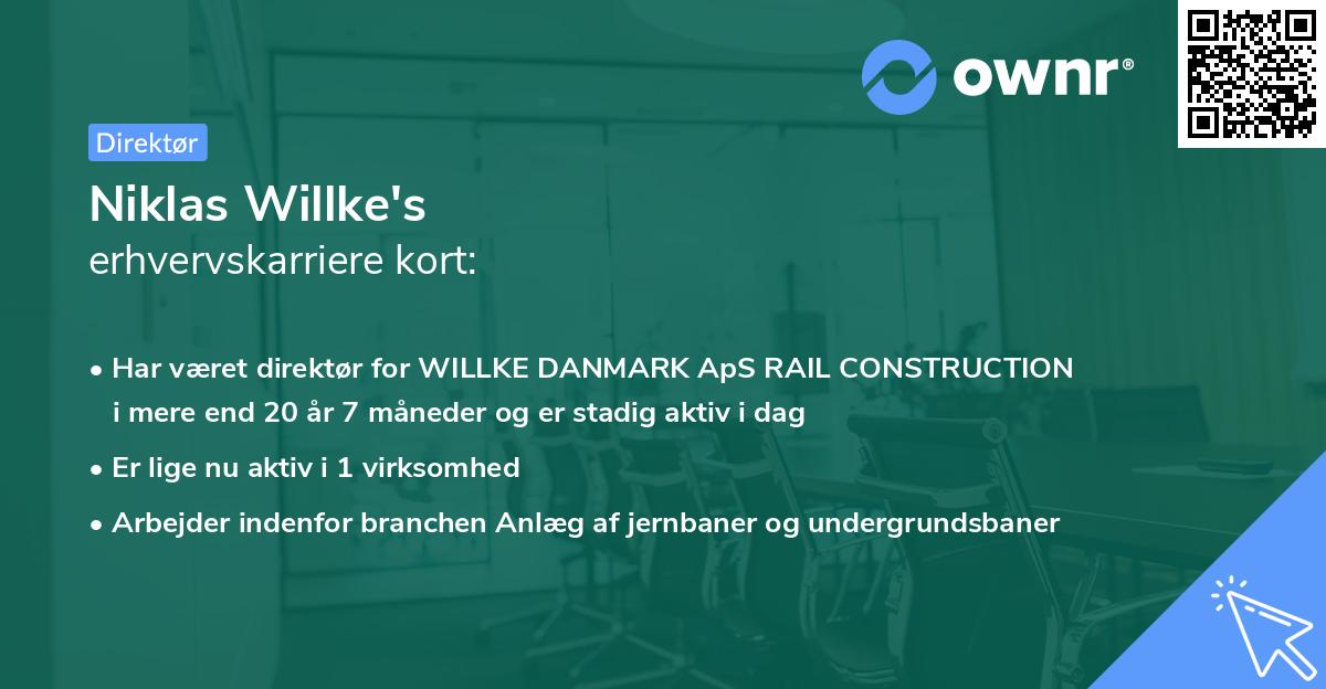 Niklas Willke's erhvervskarriere kort