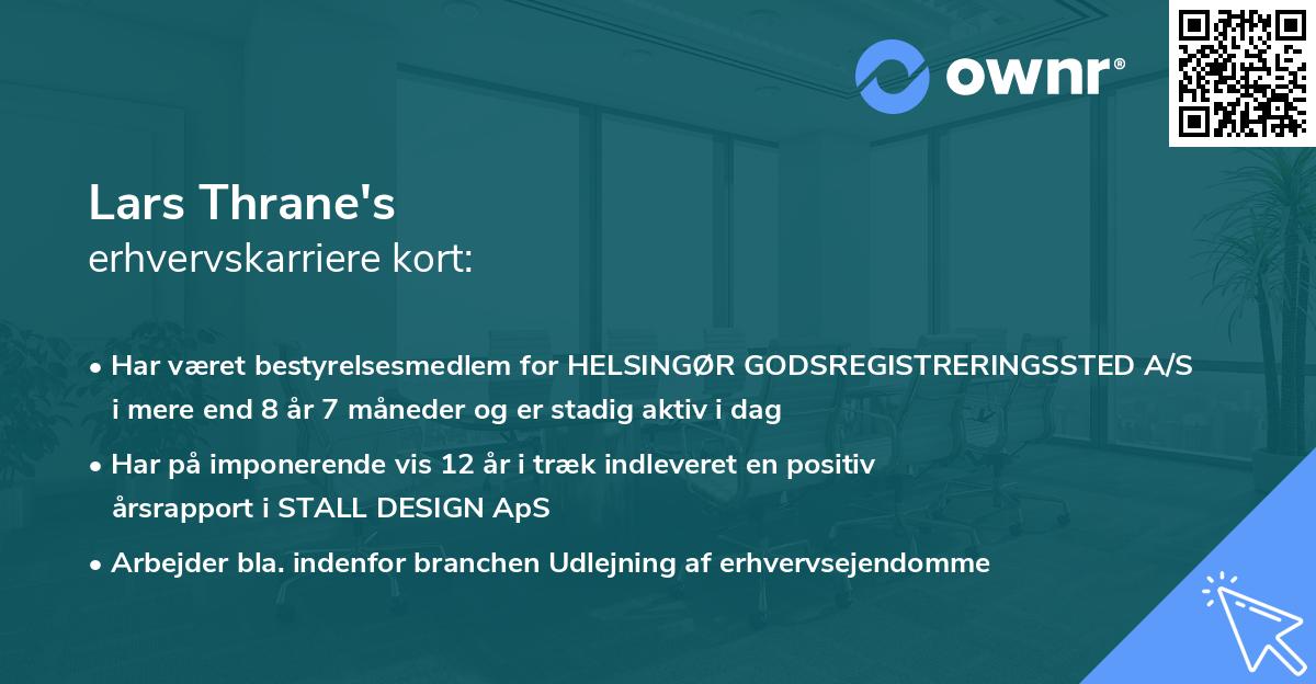 Lars Thrane's erhvervskarriere kort