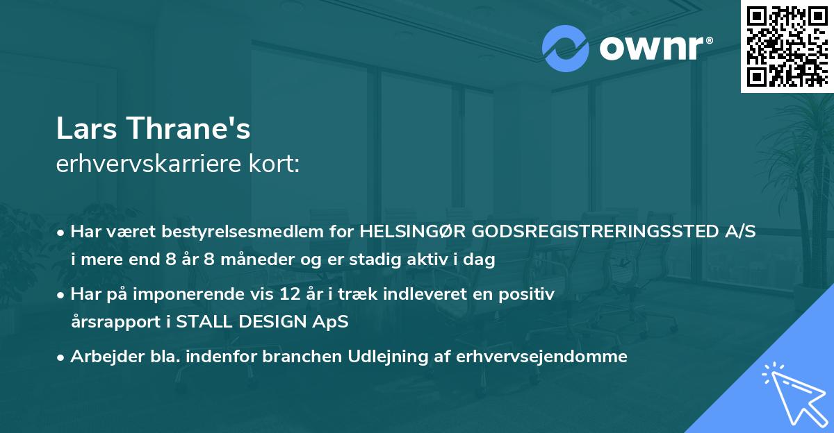 Lars Thrane's erhvervskarriere kort
