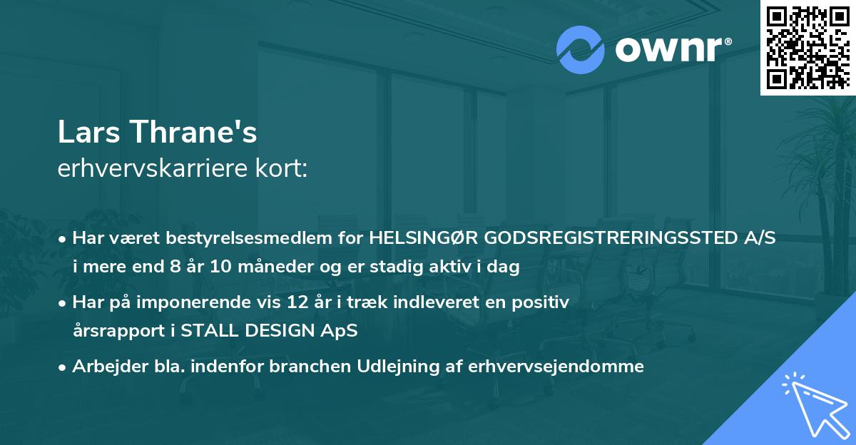 Lars Thrane's erhvervskarriere kort