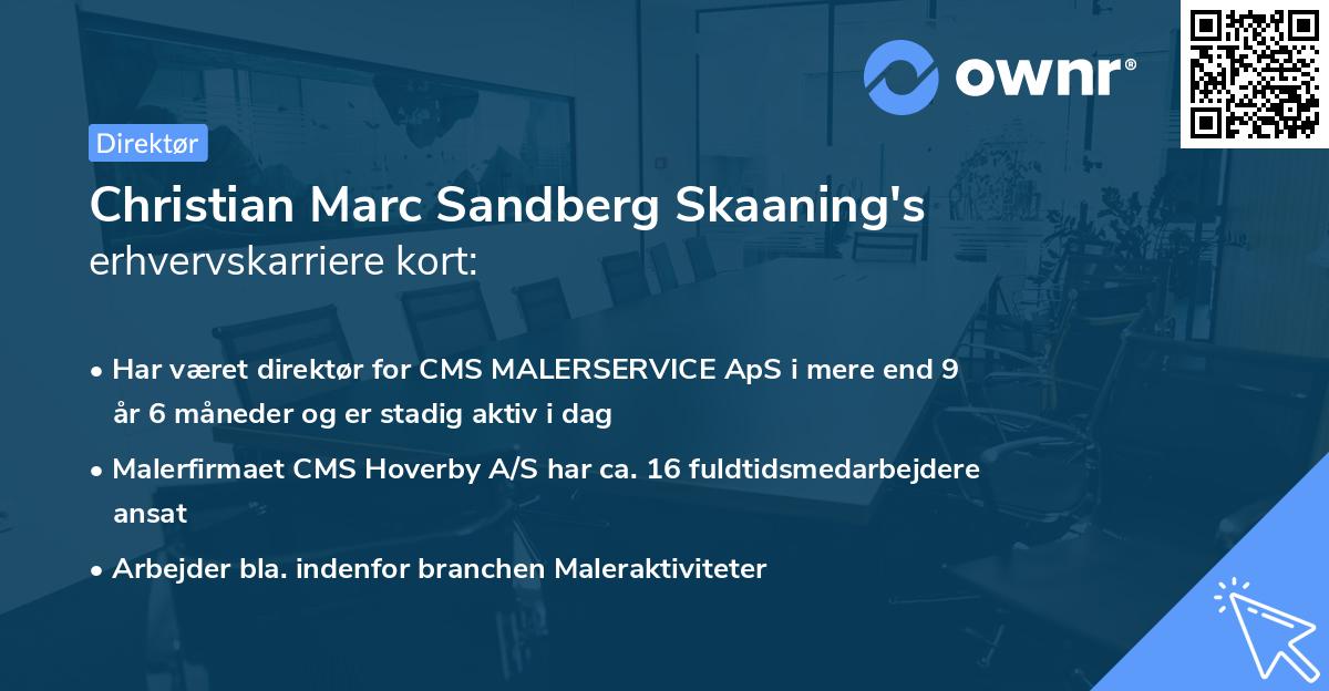 Christian Marc Sandberg Skaaning's erhvervskarriere kort