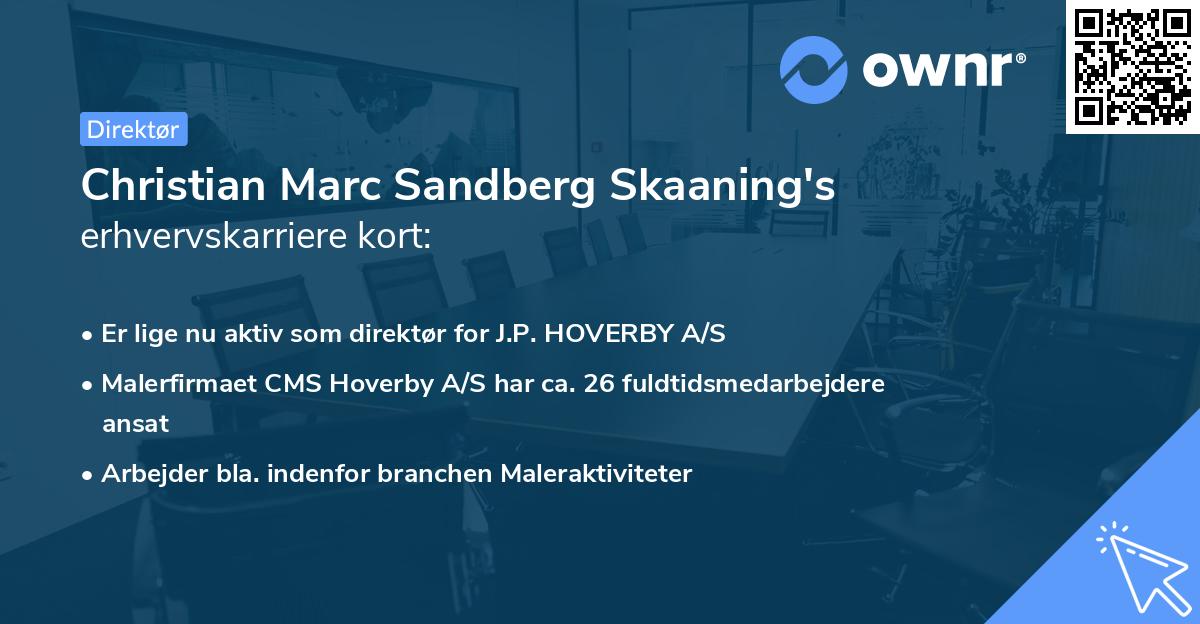 Christian Marc Sandberg Skaaning's erhvervskarriere kort