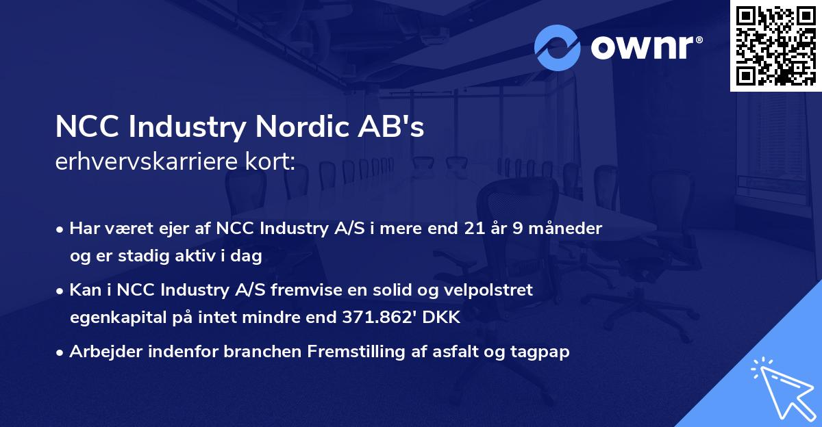 NCC Industry Nordic AB's erhvervskarriere kort