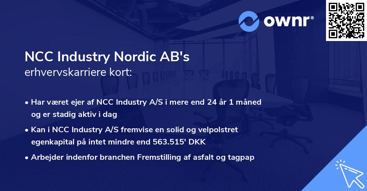 NCC Industry Nordic AB's erhvervskarriere kort
