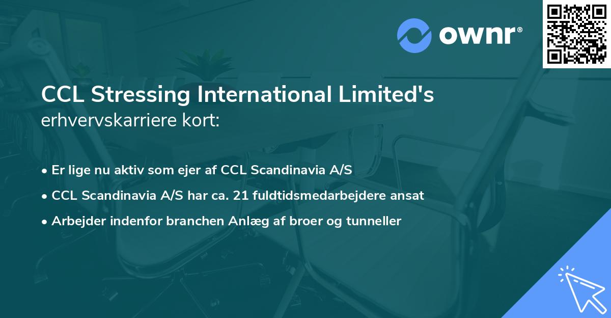 CCL Stressing International Limited's erhvervskarriere kort