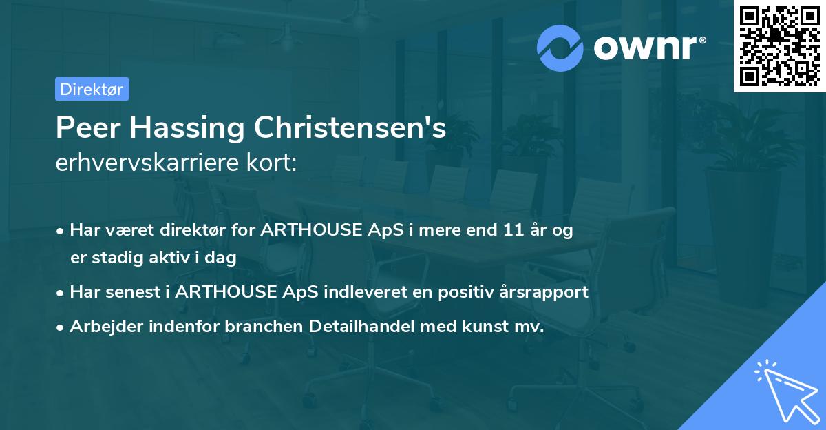Peer Hassing Christensen's erhvervskarriere kort