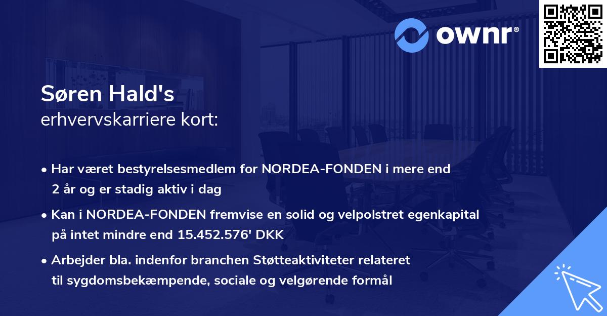 Søren Hald's erhvervskarriere kort