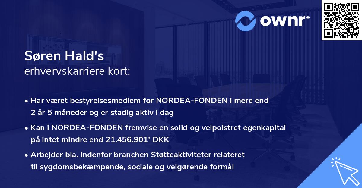 Søren Hald's erhvervskarriere kort